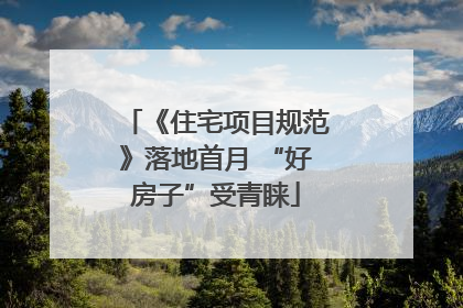 《住宅项目规范》落地首月 “好房子”受青睐