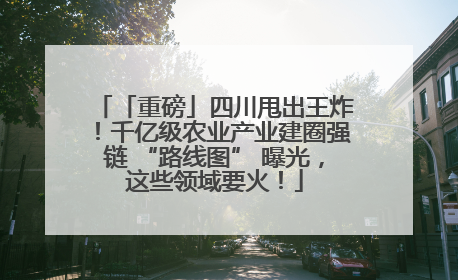 「重磅」四川甩出王炸！千亿级农业产业建圈强链 “路线图” 曝光，这些领域要火！