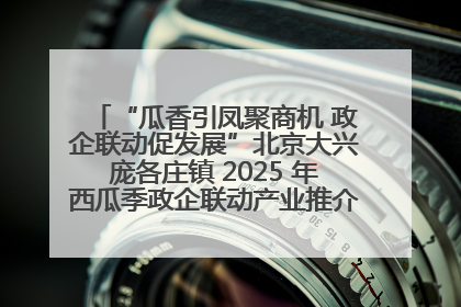 “瓜香引凤聚商机 政企联动促发展”北京大兴庞各庄镇 2025 年西瓜季政企联动产业推介活动圆满举行