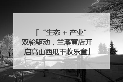 “生态 + 产业”双轮驱动，兰溪黄店开启高山西瓜丰收乐章
