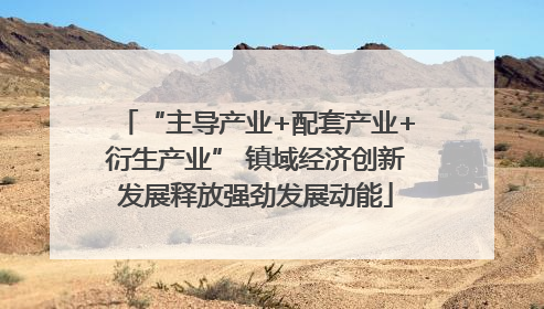 “主导产业+配套产业+衍生产业” 镇域经济创新发展释放强劲发展动能