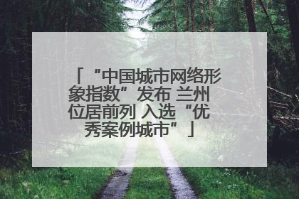 “中国城市网络形象指数”发布 兰州位居前列 入选“优秀案例城市”