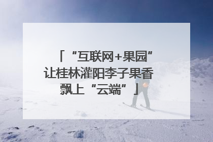 “互联网+果园”让桂林灌阳李子果香飘上“云端”