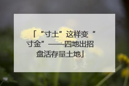 “寸土”这样变“寸金”——四地出招盘活存量土地