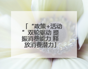 “政策+活动”双轮驱动 提振消费能力 释放消费潜力