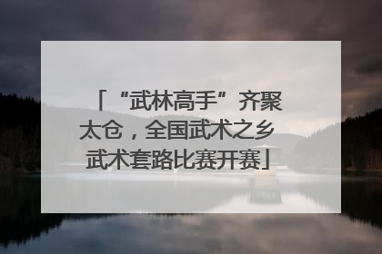 “武林高手”齐聚太仓，全国武术之乡武术套路比赛开赛