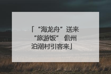 “海龙舟”送来“旅游饭” 儋州泊潮村引客来