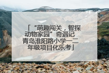 “萌趣闯关，智探动物家园”奇遇记 青岛淮阳路小学一二年级项目化乐考