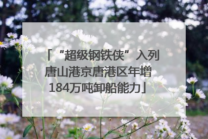 “超级钢铁侠”入列 唐山港京唐港区年增184万吨卸船能力
