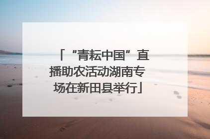 “青耘中国”直播助农活动湖南专场在新田县举行
