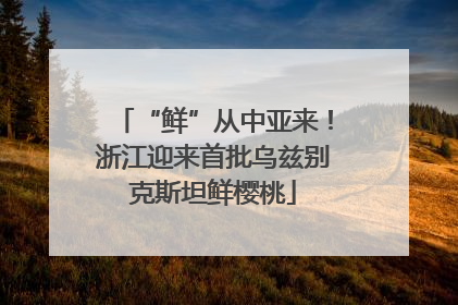 “鲜”从中亚来！浙江迎来首批乌兹别克斯坦鲜樱桃