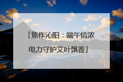 焦作沁阳：端午情浓 电力守护艾叶飘香