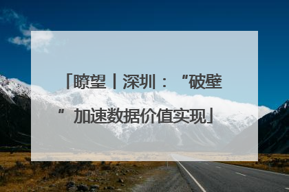 瞭望丨深圳：“破壁”加速数据价值实现
