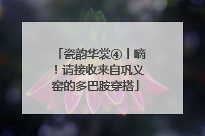 瓷韵华裳④丨嘀！请接收来自巩义窑的多巴胺穿搭
