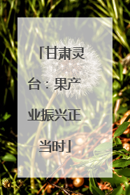 甘肃灵台：果产业振兴正当时