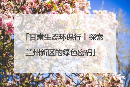 甘肃生态环保行丨探索兰州新区的绿色密码