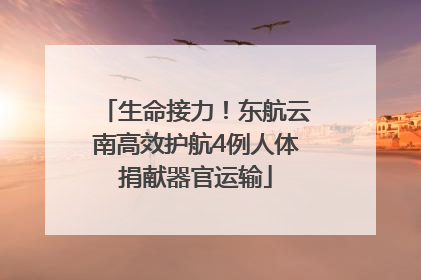 生命接力！东航云南高效护航4例人体捐献器官运输