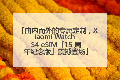 由内而外的专属定制，Xiaomi Watch S4 eSIM「15 周年纪念版」震撼登场