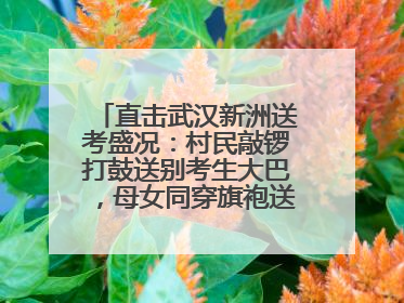 直击武汉新洲送考盛况：村民敲锣打鼓送别考生大巴，母女同穿旗袍送大女儿去考场