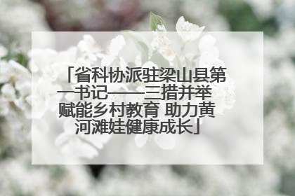 省科协派驻梁山县第一书记——三措并举 赋能乡村教育 助力黄河滩娃健康成长