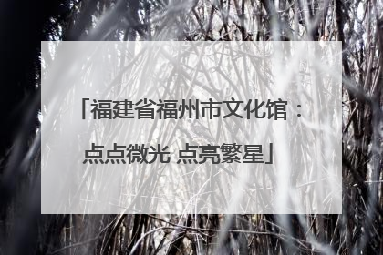 福建省福州市文化馆：点点微光 点亮繁星