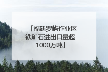 福建罗屿作业区铁矿石进出口量超1000万吨