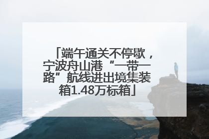 端午通关不停歇，宁波舟山港“一带一路”航线进出境集装箱1.48万标箱