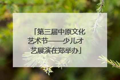 第三届中原文化艺术节——少儿才艺展演在郑举办