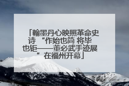 翰墨丹心映照革命史诗 “作始也简 将毕也钜——董必武手迹展”在福州开幕
