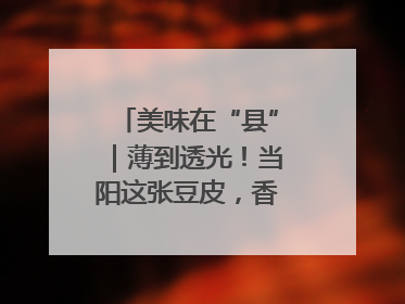 美味在“县”｜薄到透光！当阳这张豆皮，香飘数百年