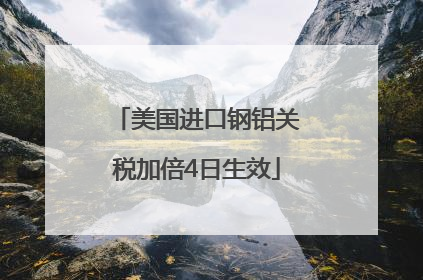 美国进口钢铝关税加倍4日生效