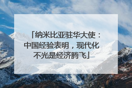 纳米比亚驻华大使：中国经验表明，现代化不光是经济腾飞
