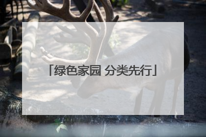 绿色家园 分类先行