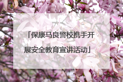 保康马良警校携手开展安全教育宣讲活动