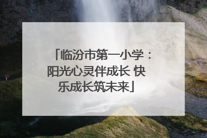 临汾市第一小学：阳光心灵伴成长 快乐成长筑未来