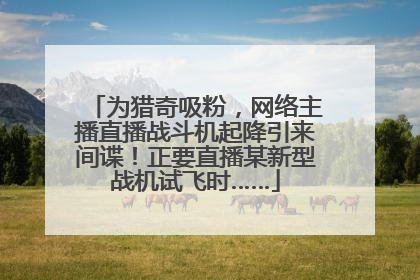 为猎奇吸粉，网络主播直播战斗机起降引来间谍！正要直播某新型战机试飞时……