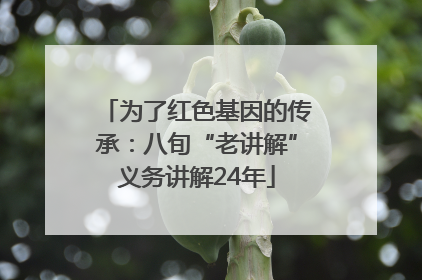 为了红色基因的传承：八旬“老讲解”义务讲解24年