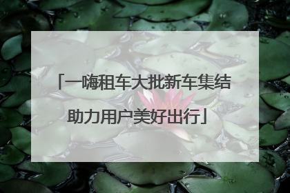 一嗨租车大批新车集结 助力用户美好出行