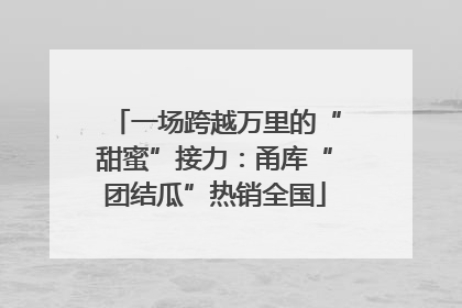 一场跨越万里的“甜蜜”接力：甬库“团结瓜”热销全国