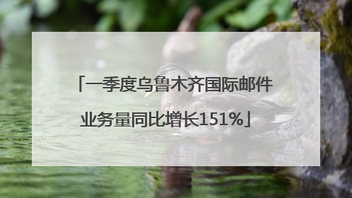 一季度乌鲁木齐国际邮件业务量同比增长151%