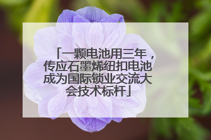 一颗电池用三年，传应石墨烯纽扣电池成为国际锁业交流大会技术标杆