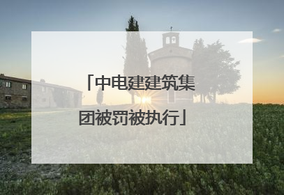 中电建建筑集团被罚被执行