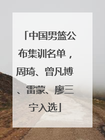 中国男篮公布集训名单，周琦、曾凡博、雷蒙、廖三宁入选