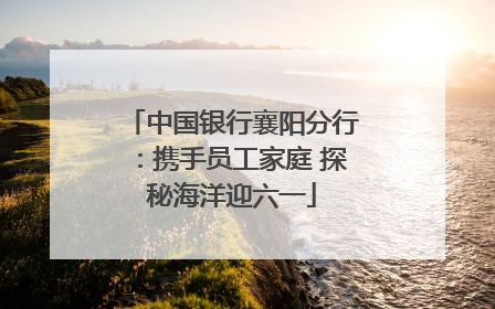 中国银行襄阳分行：携手员工家庭 探秘海洋迎六一