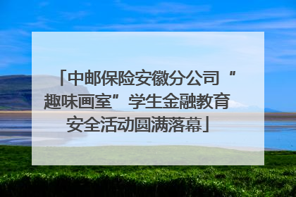 中邮保险安徽分公司“趣味画室”学生金融教育安全活动圆满落幕