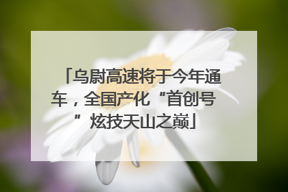 乌尉高速将于今年通车，全国产化“首创号”炫技天山之巅