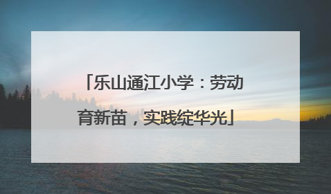 乐山通江小学：劳动育新苗，实践绽华光