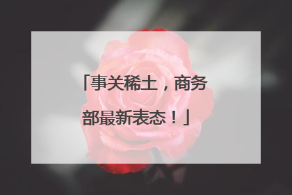事关稀土，商务部最新表态！