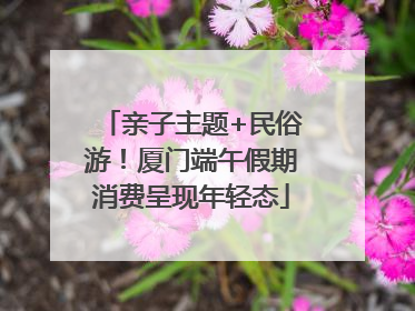 亲子主题+民俗游！厦门端午假期消费呈现年轻态