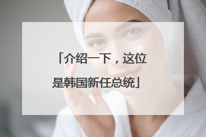 介绍一下，这位是韩国新任总统